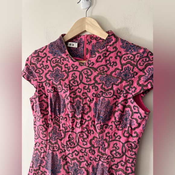 Yifei Stunning Pink Cap Sleeve Traditional Asian Inspired Dress - Picture 2 of 5